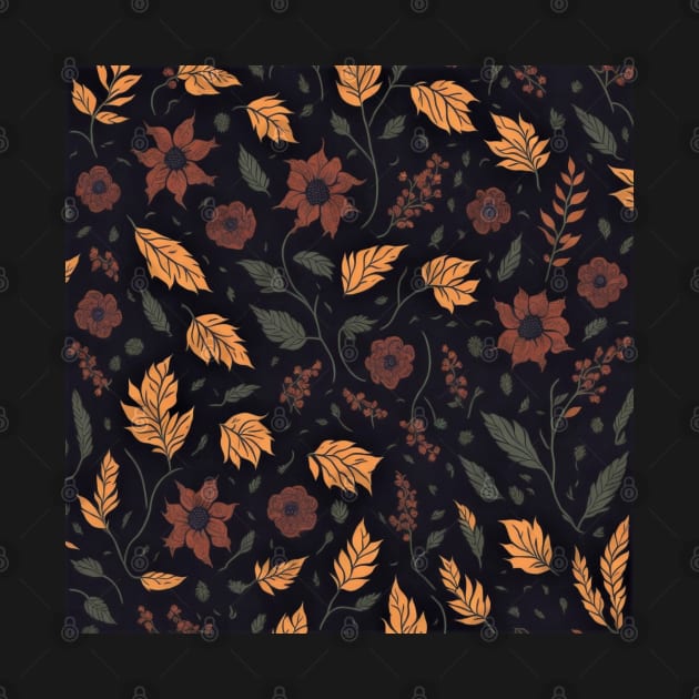 fall pattern leaves by A.S.P.E.D.I.A