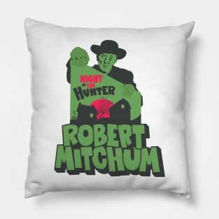 The Night of the Hunter: Captivating Robert Mitchum's Iconic Performance Pillow