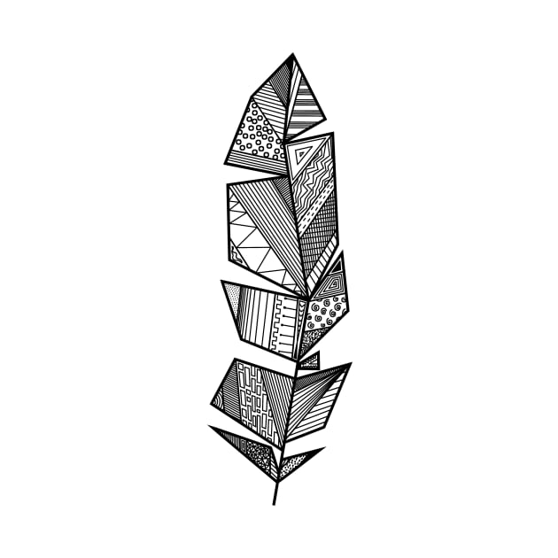 Geometric Doodle Leaf by PixelParadigm