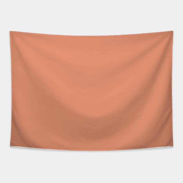 Designer Color of the Day - Shell Coral Peach Orange Solid Color Tapestry by podartist