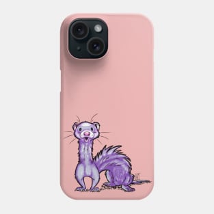 Ferret - White & Gray Fur Phone Case