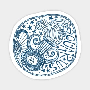 AQUARIUS ZODIAC SIGN AIR ELEMENT Magnet