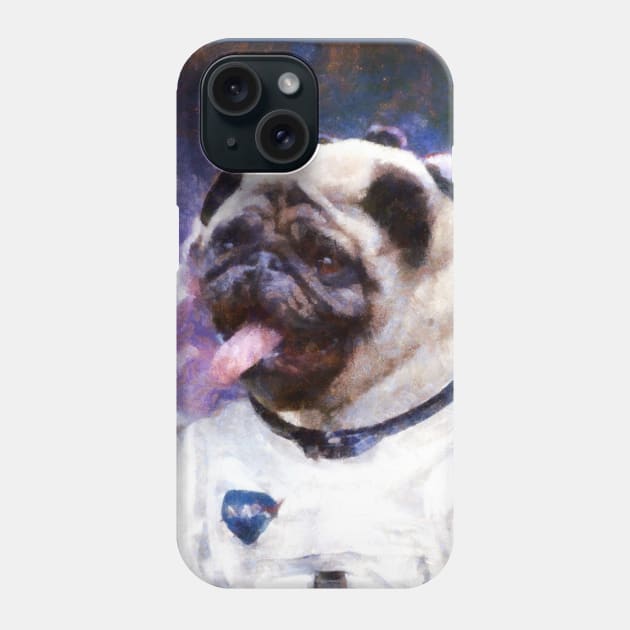 Astronaut Pug Phone Case by Ryan Rad