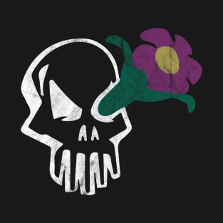 Skullflower Metalhead Distressed Design T-Shirt