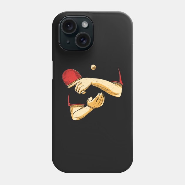 Ping pong player hands Phone Case by mehdime