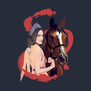 beautiful women with horses T-Shirt