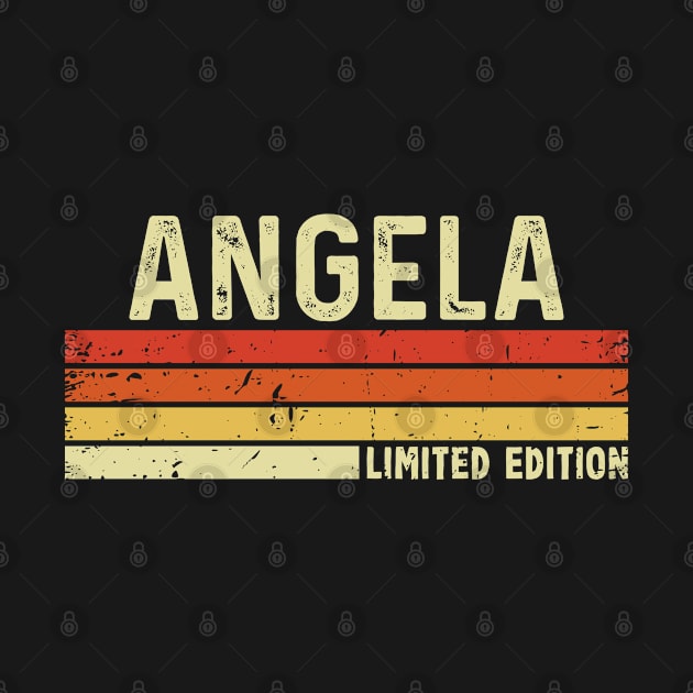 Angela First Name Vintage Retro Gift For Angela by CoolDesignsDz