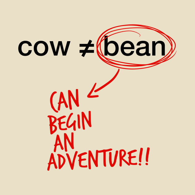 cow and bean by byebyesally