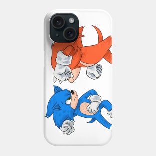 sonic vs knuckles Phone Case