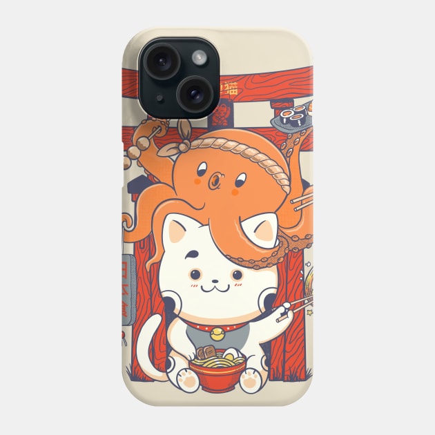 Tako and Neko Restaurant Phone Case by ppmid