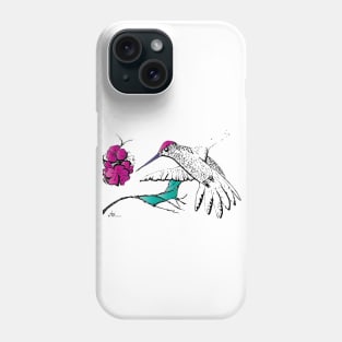 Hummingbird brightly coloured bird Phone Case