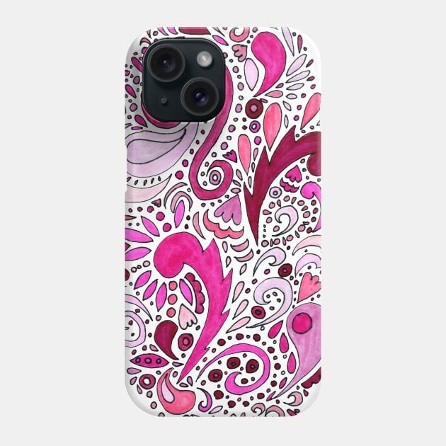 Pink Diamond Doodle Phone Case by suzzincolour