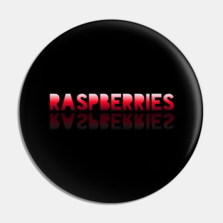 Rasberries - Healthy Lifestyle - Foodie Food Lover - Graphic Typography - Red Pin