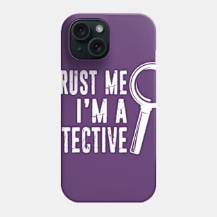 Private Detective Undercover Investigator Funny Sherlock Distressed Typography Design Phone Case