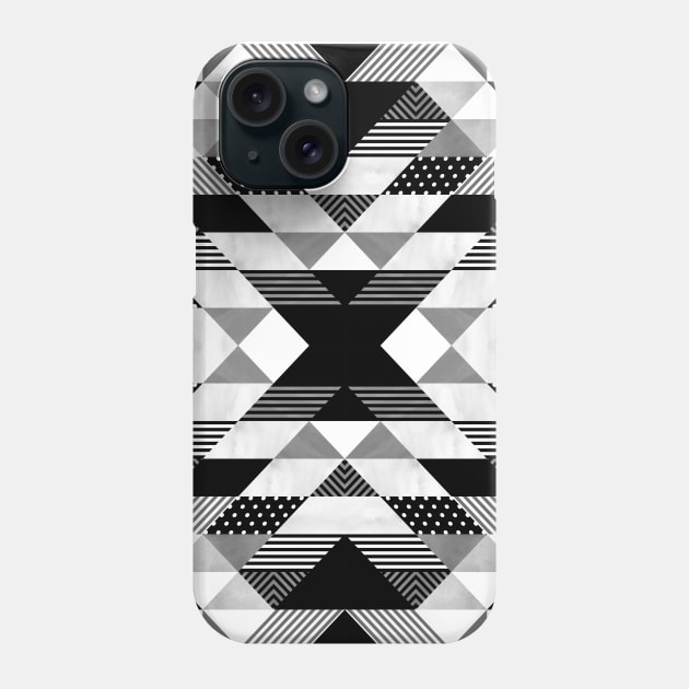 Native American Black and White Pattern Phone Case by marieltoigo