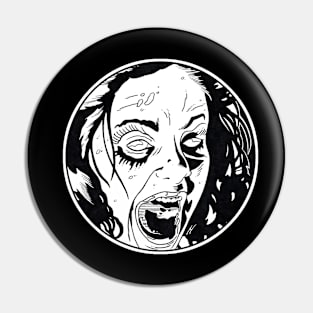 LINDA - Evil Dead (Circle Black and White) Pin