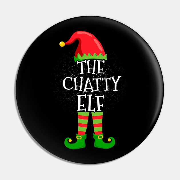 Chatty Elf Family Matching Christmas Group Funny Gift Pin by silvercoin