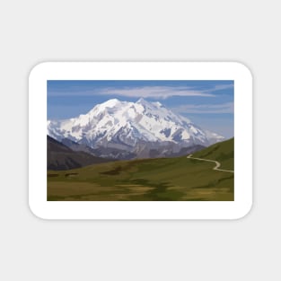 Mount Denali Vector Painting Magnet