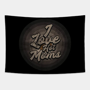 RETRO BLACK WHITE - I Love Hot Moms Tapestry