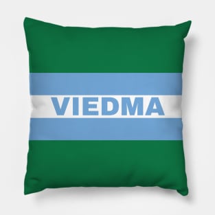 Viedma City in Argentine Flag Colors Pillow