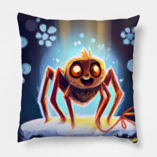 Cute Spider Drawing Pillow