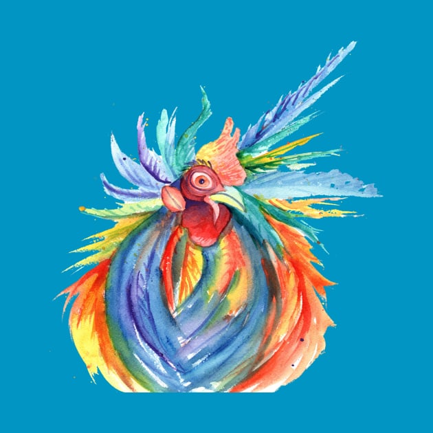 Crazy Kauai Rooster by KauaiArtist