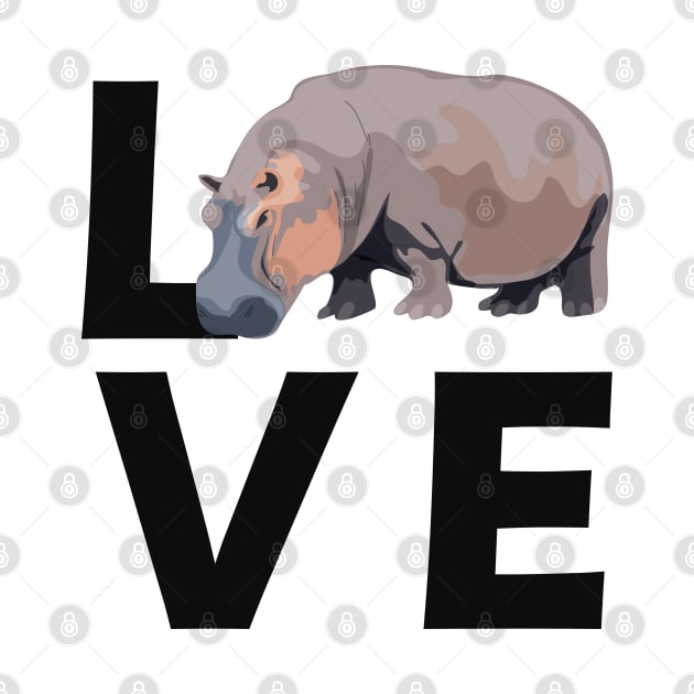 Hippo - Love Hippopotamus by KC Happy Shop