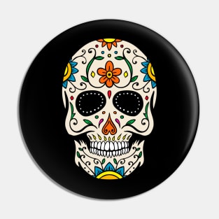 colorful sugarskull Pin