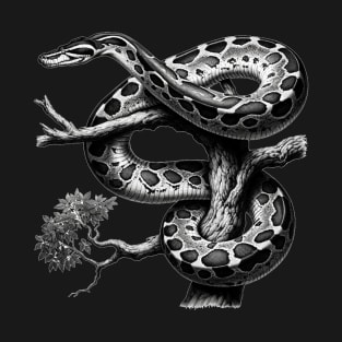 19th-Century Inspired Anaconda in Arboreal Majesty T-Shirt