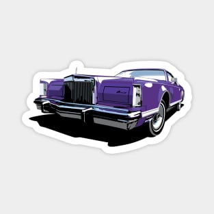 1970s Lincoln Continental in purple Magnet