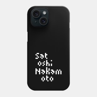 Satoshi Nakamoto Pixel Art Phone Case