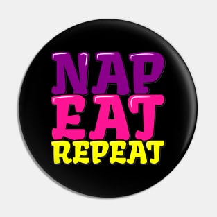 Funny Thanksgiving Nap Eat Repeat Pin