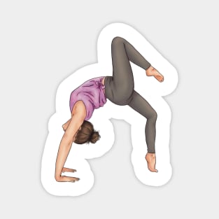 Yoga Wheel Pose Magnet