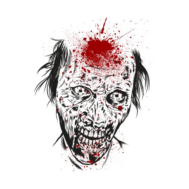 Zombie Headshot by BrayInk