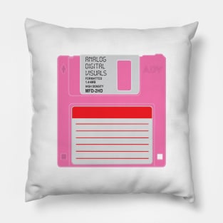 Floppy Disk (Cyclamen Pink Colorway) Analog / Computer Pillow