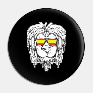 Rasta Reggae Lion Spain Gift Rastafari Pin