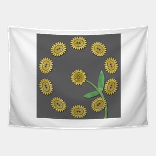 Yellow floral pattern Tapestry