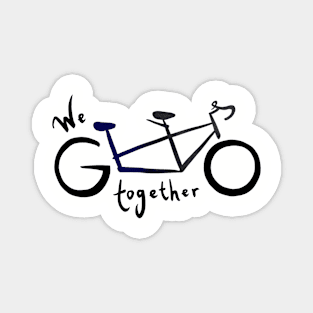 We go together - gray/blue Magnet