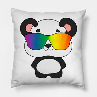 Rainbow Panda Pillow