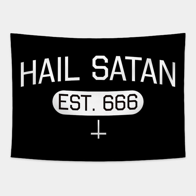 Hail Satan Est 666 Airlines Tapestry by dconciente