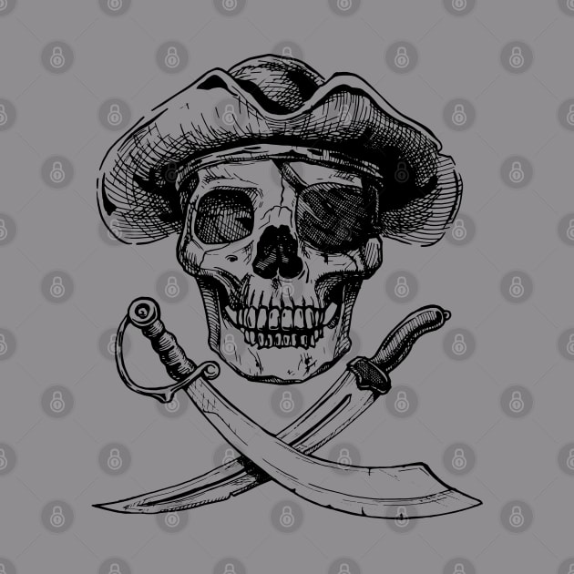 Pirate Skull and Swords by FisherCraft