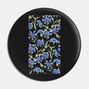 pattern with blue wildflowers Pin