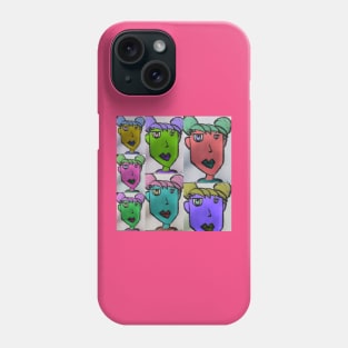 Rainbow Pink Hair Blue Face Phone Case