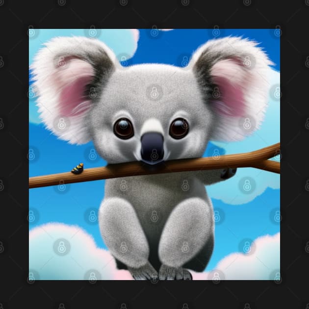 Divertido Koala Gris. by Cotton Candy Art