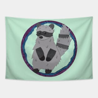Paper craft Raccoon Tapestry