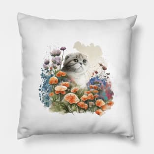 Scottish Fold Cat Pillow