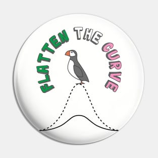 Flatten The Curve || Puffin || Covid || Newfoundland and Labrador Pin