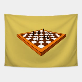 Chess Board | Chess Game | Digital Artwork by Artist Haitam Ouahabi Tapestry