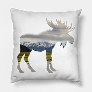 Moose shape design Alaska Pillow