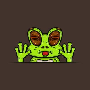 Frog Cartoon With Taunt Face Expression T-Shirt